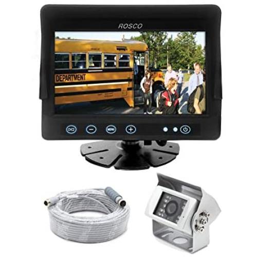 Heavy Duty Rear View Backup Camera System Complete with 7-inch Color Monitor, Weatherproof Camera, 65 ft. Harness