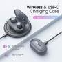 Wireless Earbuds, Mpow M12 Bluetooth Earbuds, Wireless Charging & USB-C Charging Case Bluetooth Headphones Wireless Earphones w/Mic, Bass Sound/IPX8 Waterproof/Touch Control/25 Hrs/Dual Modes, Gray
