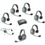 Eartec HUB751CYB UltraLITE Wireless System 2 Way Radio License-Free for 7 Users - 1 HUB Transceiver Base, 1 Cyber Over-Ear Headset, 5-Pack of ULSR Single-Ear and 1 ULDR Dual-Ear Headsets Eartec HUB751CYB UltraLITE Wireless System 2 Way Radio License-Free for 7 Users - 1 HUB Transceiver Base, 1 Cyber Over-Ear Headset, 5-Pack of ULSR Single-Ear and 1 ULDR Dual-Ear Headsets