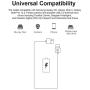PIHEN Micro B Hard Drive Cable, USB 3.0 to Micro USB 3.0 Charge & Sync Cord with Aluminum Connector,Data Wire for Toshiba Canvio, WD External Hard Drive, Samsung Galaxy S5, Note 3 and More(1.5FT)