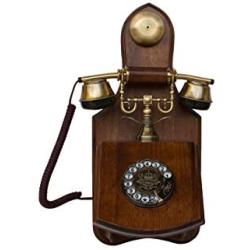 Opis 1921 Cable Model D: The Old-Fashioned Wall-Mounted Wooden Telephone with Metal Parts