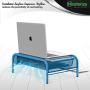 NEATERIZE Monitor Stand for Desk - Metal Monitor Stand Riser and Laptop Desk Stand with Organizer - Desktop Computer Stand and Monitor Riser Stand for Desk with Drawer - Improves Airflow - (Blue)