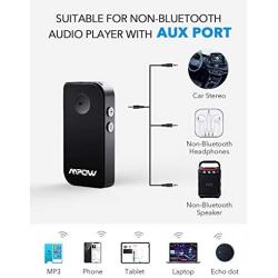 Mpow 044 Bluetooth Receiver 5.0 for Car Stereo, Bluetooth Car Adapter for 10 Hours Non-Stop Music Streaming or 8 Hours Hands-Free Calls,Bluetooth Aux Adapter Supports Siri & Google Assistant