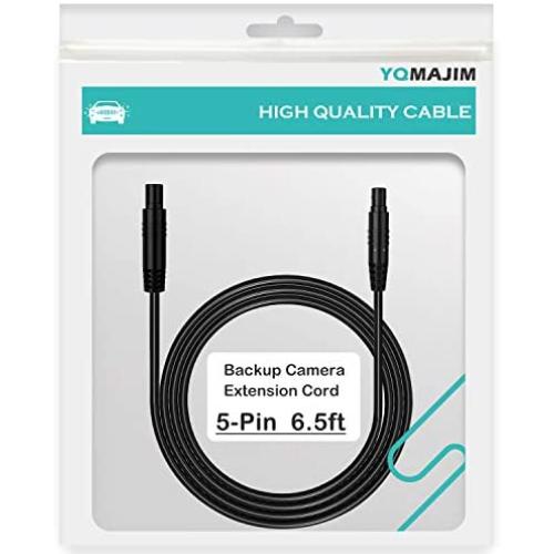 5 Pin Backup Camera Extension Cable,5 Pin 6.5 Ft Extension Cord for Dash Cam 5 Pin Camera Cable for Reverse Car Recorder Rear View Camera(6.5 FT)