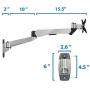 Mount-It! MI-35114S Height Adjustable, Articulating, Rotating, Tilting, and Swiveling 360 Degrees, Vesa 75mm and 100mm Compatible, Lcd, Plasma, Tv, Computer Monitor Flat Screen Wall Mount for Screen 27inches or Less and 19.8lbs or Less