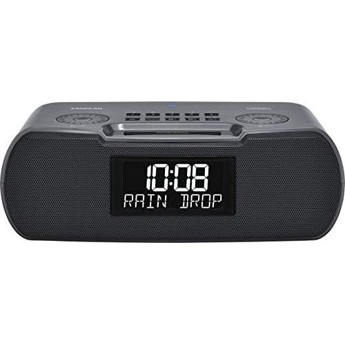Sangean RCR-30 FM-RBDS / AM / Bluetooth / Aux-In Digital Tuning Clock Radio with USB Phone Charging and Sound Soother, Gray
