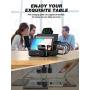 Vogek 50W Charging Station for Multiple Devices, 5 USB Fast Ports with 8 Short Mixed Cables Watch & Airpod Stand Included for Cell Phones, Smart Phones, Tablets, iWatch, Airpods -Black