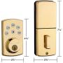 Kwikset 907 Powerbolt 2.0 Electronic Deadbolt featuring SmartKey in Polished Brass
