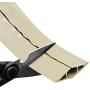 D-Line 6 Foot Floor Cord Cover, Cable Protector, CC-3, Protect Cords and Prevent Trip Hazards, Beige