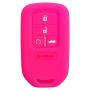 Qty(2) Silicone Black Rose Car key Fob Case Cover Holder Skin Protector for 2019 2018 2017 2016 2015 Honda Accord Civic CR-V CRV Pilot EX EX-L Touring Premium 5 Buttons Smart key A2C81642600
