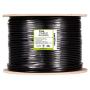 trueCABLE Cat6 Outdoor, Shielded FTP, 1000ft, UV Resistant, Aerial CMX Rated, Black, 23AWG Solid Bare Copper, 550MHz, ETL Listed, Bulk Ethernet Cable