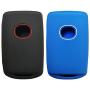 2Pcs Smart Key Cover Rubber Case Holder Skin Jacket Accessory Keyless Entry For 2019 2020 Mazda 3 WAZSKE11D01