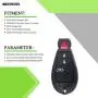 SCITOO 1X Keyless Entry Remote Uncut Key Fob 4 Buttons fit for Grand Cherokee 300 Challenger Charger Magnum IYZ-C01C M3N5WY783X