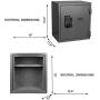 AEGIS 1.04 cu.ft Fireproof Safe Electronic Security Safe Box-Safes and Lock Boxes, Money Box, for Home Hotel Office Cash Jewelry,Battery and Keys Included