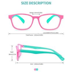 Blue Light Glasses for Kids 1 Pack Anti Glare & Eye Strain Glasses Computer TV Phone Tablets UV Protection Glasses for Kids Boys Girls Age 3-12(Black)