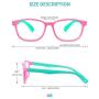 Blue Light Glasses for Kids 1 Pack Anti Glare & Eye Strain Glasses Computer TV Phone Tablets UV Protection Glasses for Kids Boys Girls Age 3-12(Black)
