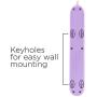 Cordinate 6-Outlet Surge Protector, Power Strip, Flat Plug, Braided Cord, Decorative, 3 ft Power Cord, Wall Mount, Tangle-Free, Warranty, Lavender, 41639
