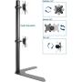 VIVO Dual Freestanding LCD Monitor Desk Stand, Holds 2 Vertically Stacked Screens up to 27 inches (STAND-V002H)
