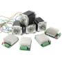 4 Axis USB Mach3 CNC Controller Kit, Nema23 Stepper Motor 76mm 270Oz-in 3A 1.8Nm + CNC Motion Control Board Signal Output 0-10V + TB6600 Driver 4.5A + 350W 24V DC Switch Power Supply
