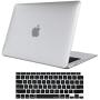 ProCase MacBook Air 13 Inch Case 2020 2019 2018 Release A2337 M1 A2179 A1932, Hard Case Shell Cover for MacBook Air 13-inch Model A2179 A1932 with Keyboard Skin Cover -Matte Clear