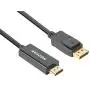 DisplayPort to HDMI 6 Feet Gold-Plated Cable, Avacon Display Port to HDMI Adapter Male to Male Black
