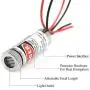 ICQUANZX 5PCS 650nm 5mW 3-5V Red Laser Dot Module Diode w/Driver Plastic Lens.