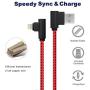 Lightning Cable 5 Pack(3/6/6/10/10FT) iPhone Cable Right Angle Nylon Braided Fast Charge Cord USB Compatible with iPhone 12 11Xs XR X 8 7 6 Plus (Black and Red)