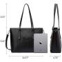 BROMEN Women Briefcase 15.6 inch Laptop Tote Bag Vintage Leather Handbags Shoulder Work Purses