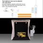QYXINC Photo Studio Light Box with Mini Tripod，Ring Light Box with 128 LED，12.8inch Shooting Tent with 6 Color Photography Backdrop，Portable Folding Photo Studio Box with White Light Warm Light