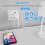 Multi Plug Outlet Extender with USB, Wall Charger with 3 Outlets 2 USB Ports, Multi Wall Outlet Adapter Power Strip for Home Office Travel
