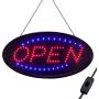 LED Open Sign for Business 19 X 10 Inch, Two Modes Light Steady Flashing Electronic Lighted Signs Displays for Business, Walls, Glass Window, Shop, Hotel, Bar,Liquor Stores (Black)