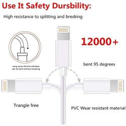 iPhone Charger Cable (5 Pack,3FT/6FT10FT) SHARLLEN Fast iPhone Charging Cable Long Cords Compatible iPhone 11/XS/Max/XR/X/8/8 Plus/7/7 Plus/6/6 Plus/6S/6S Plus More (White)