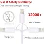 iPhone Charger Cable (5 Pack,3FT/6FT10FT) SHARLLEN Fast iPhone Charging Cable Long Cords Compatible iPhone 11/XS/Max/XR/X/8/8 Plus/7/7 Plus/6/6 Plus/6S/6S Plus More (White)