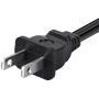 Monoprice AC Power Cord Cable - 3 Feet Without Polarized | 18AWG, 10A (NEMA 1-15P to IEC-320-C7) Black
