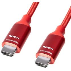 Amazon Basics 10.2 Gbps High-Speed 4K HDMI Cable with Braided Cord, 3-Foot, Red