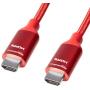 Amazon Basics 10.2 Gbps High-Speed 4K HDMI Cable with Braided Cord, 3-Foot, Red