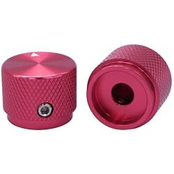 Taiss/ 2pcs Red Aluminum Rotary Electronic Control Potentiometer Knob For 6 mm Diameter Shaft, Volume Control Knobs, Audio knob, Guitar Knobs，Switch Knob, 20mm dia. x 15.5mm height