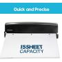 Electric 3 Hole Punch, VEYETTE Black Fast Hole Puncher 15-20 Sheets,Use AC or 6 AA Battery