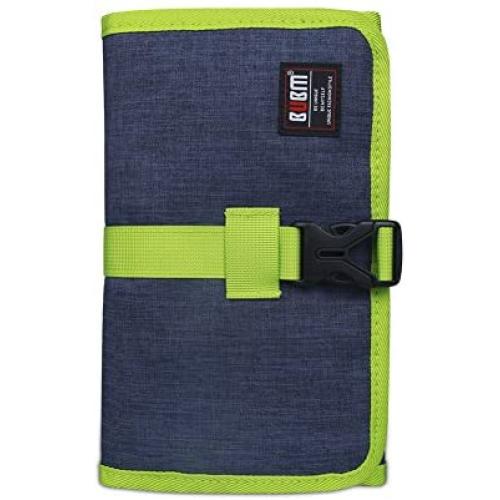 Electronic Organizer, BUBM Travel Cable Bag/USB Drive Shuttle Case/Electronics Accessory Organizer for Home Office-Blue