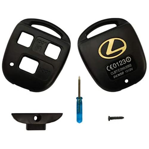 New 3 Buttons Remote Key Fob Case Shell Replacement for Lexus GS300 GS400 GS430 GX470 IS300 LS400 LS430 LX470 RX300 RX330 RX350 RX400h RX450h SC430 (Black)