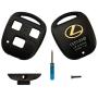 New 3 Buttons Remote Key Fob Case Shell Replacement for Lexus GS300 GS400 GS430 GX470 IS300 LS400 LS430 LX470 RX300 RX330 RX350 RX400h RX450h SC430 (Black)