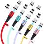 Melonboy Magnetic Charging Cable(5 Pack, 3.3ft/3.3ft/6.6ft/6.6ft/6.6ft), Soft & Tangle-Free Liquid Silicone Cable, 3 in 1 Magnetic Phone Charger Cable Compatible with Type C, Micro USB and iProduct