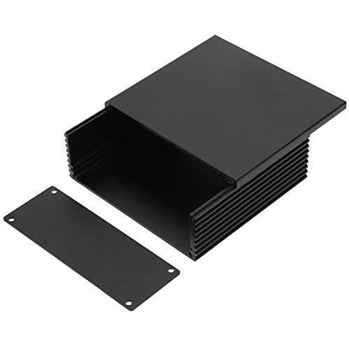 DIY Aluminum Project Box Electronic Junction Box Aluminum Cooling Box Enclosure Case Shell 4 inch Circuit Board Box 40100110mm Black