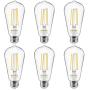Dimmable Vintage LED Edison Bulbs 60 Watt Equivalent, Eye Protection Led Bulb with 95+ CRI, Daylight White 4000K, ST58 Antique LED Filament Bulbs, E26 Medium Base, Pack of 6