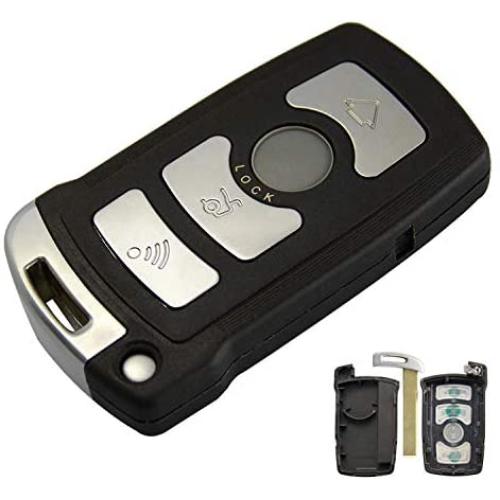 Waray 4 Button Remote Car Key Shell Fob Case for BMW 7 Series 745i 750i 750Li 760i 760Li Smart Key Fob Cover Waray 4 Button Remote Car Key Shell Fob Case for BMW 7 Series 745i 750i 750Li 760i 760Li Smart Key Fob Cover