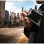 Phone Wallet - Adhesive Card Holder - Cell Phone Pouch - Stick on Lycra Pocket by Gecko - Carry Credit Cards and Cash (1xEARTH-1xCITY)
