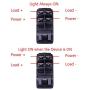 ESUPPORT Car Marine Blue LED Toggle Switch Dash 4pin Pack of 5