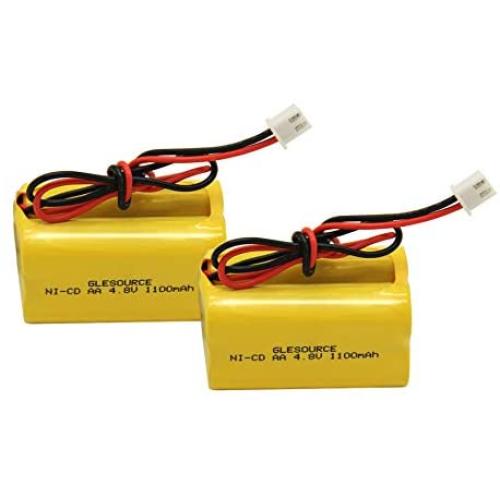 GLESOURCE BL93NC487 Battery 4.8v Emergency Exit Sign Battery Light Fixture Ni-Cd Battery 1100mAh Compatible with BAA48R Emerlight Daybright at-Lite BL93NC484 BL93NC485 4-TD-800AA-HP(2 Pack)
