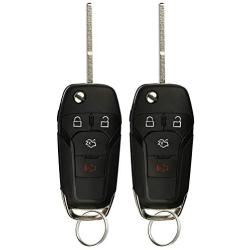 KeylessOption Keyless Entry Car Remote Uncut Ignition Flip Key Fob for 2013-2016 Ford Fusion N5F-A08TAA (Pack of 2)