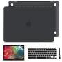 Batianda for MacBook Air 13 Case 2020 2019 2018 Release A2337 M1 A2179 A1932, Rubberized Plastic Hard Shell Case with Keyboard Cover for New Air 13 inch with Touch ID, C-Matte Black